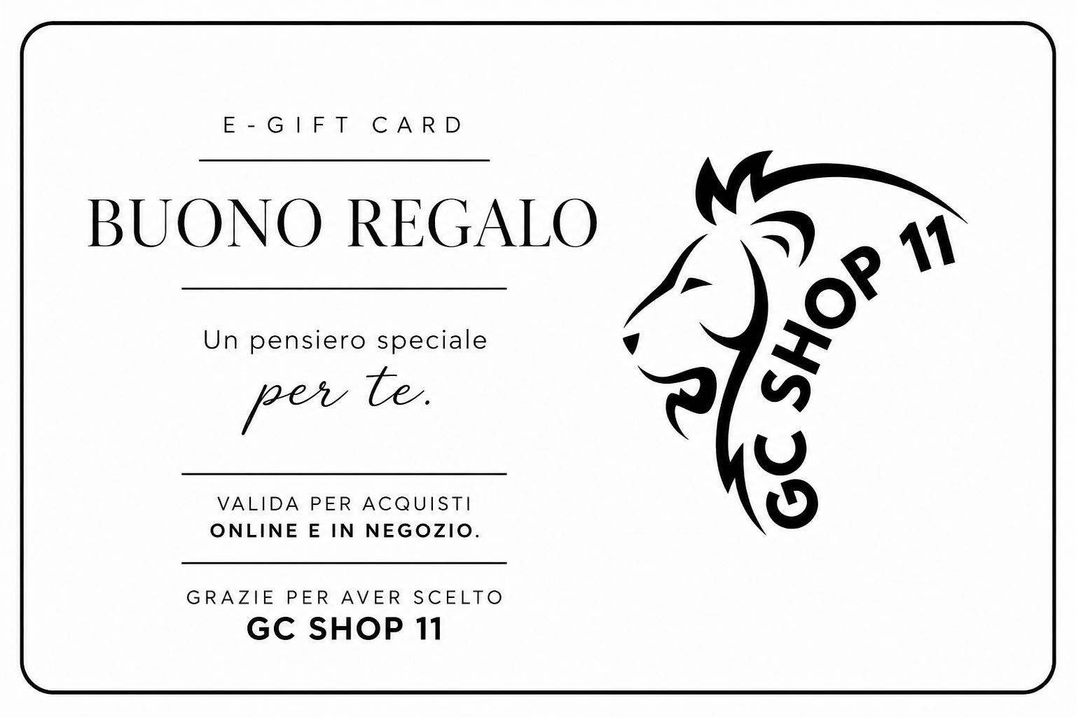 Buono regalo GC SHOP 11